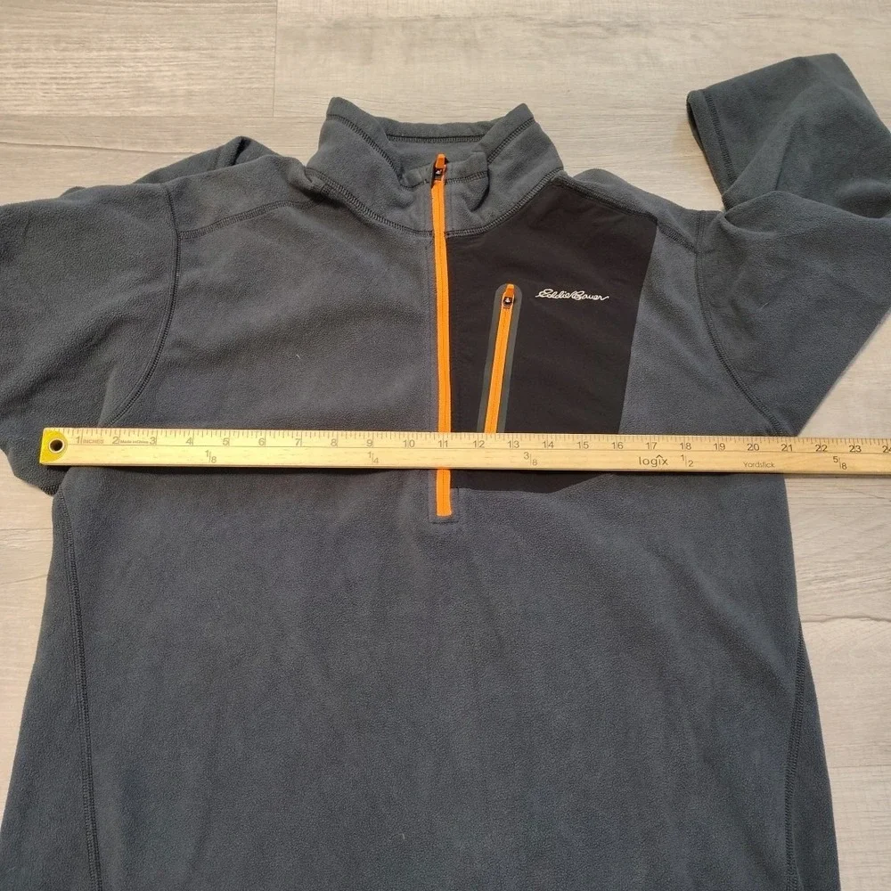 Eddie Bauer First Ascent 1/4‎ Zip Pullover Mens Large Gray Fleece Soft Chest Zip